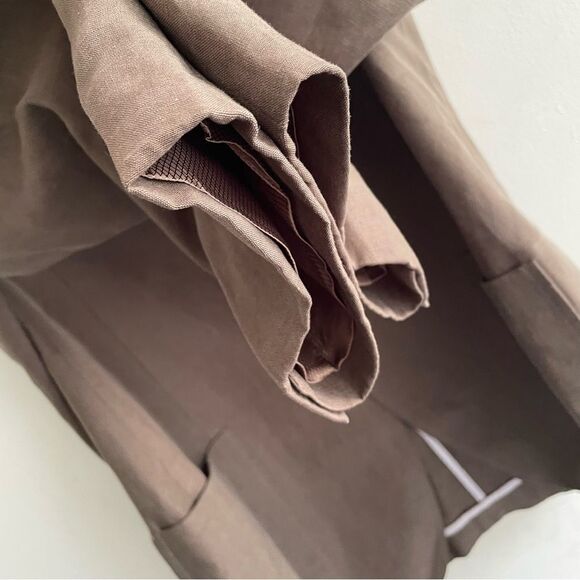 COPPLEY Linen 2 Button Front Blazer  Dark Taupe 42R - Picture 9 of 10